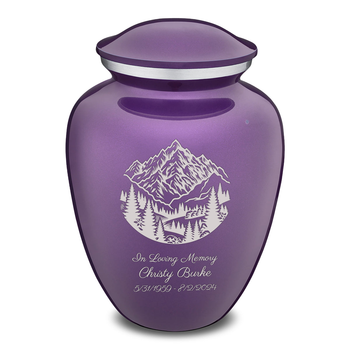 Adult Embrace Purple Rocky Mountains Cremation Urn