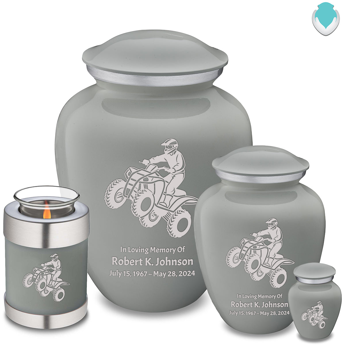 Adult Embrace Slate Grey ATV Cremation Urn