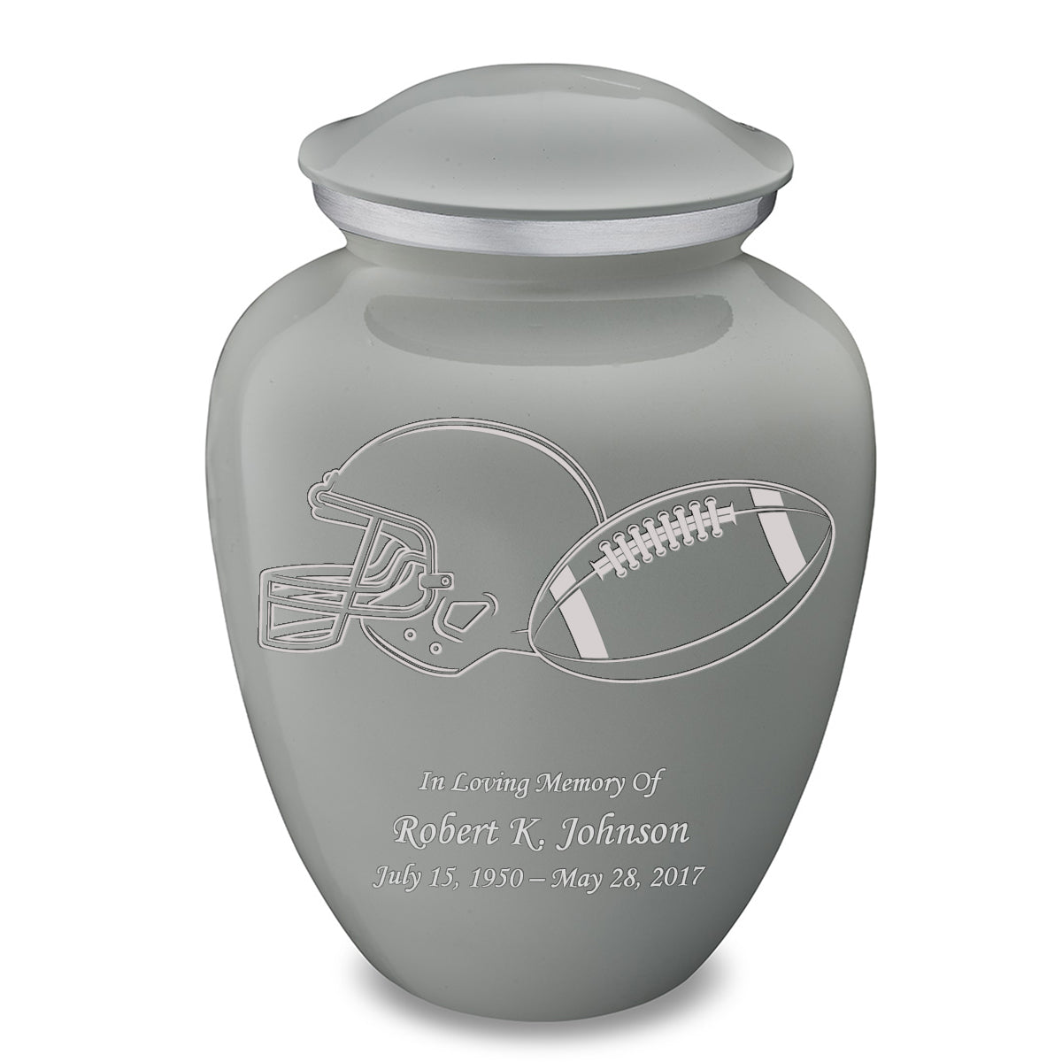 football cremation urn