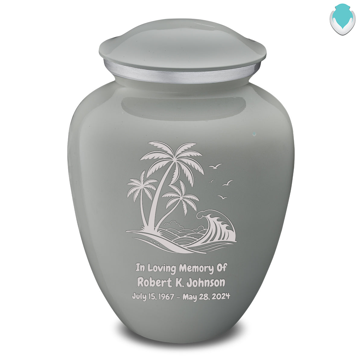 Adult Embrace Slate Grey Palm Beach Cremation Urn
