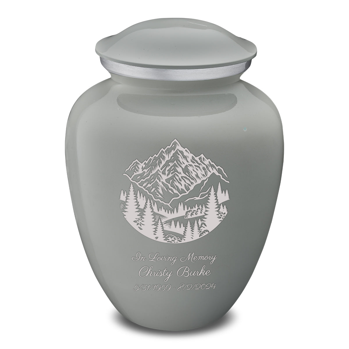 Adult Embrace Slate Grey Rocky Mountains Cremation Urn