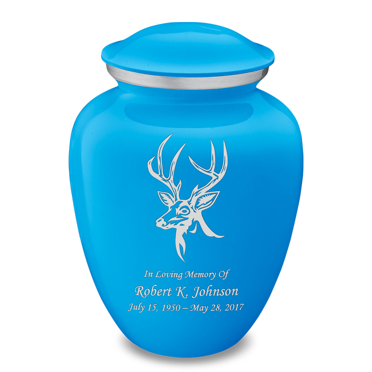 Adult Embrace Racing Blue Deer Cremation Urn
