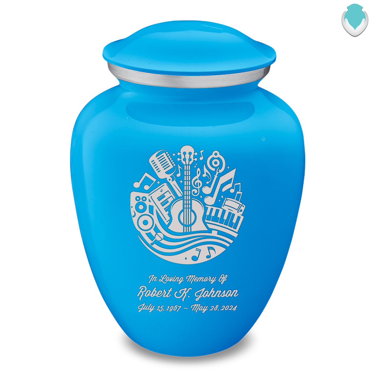 Adult Embrace Racing Blue Music Cremation Urn