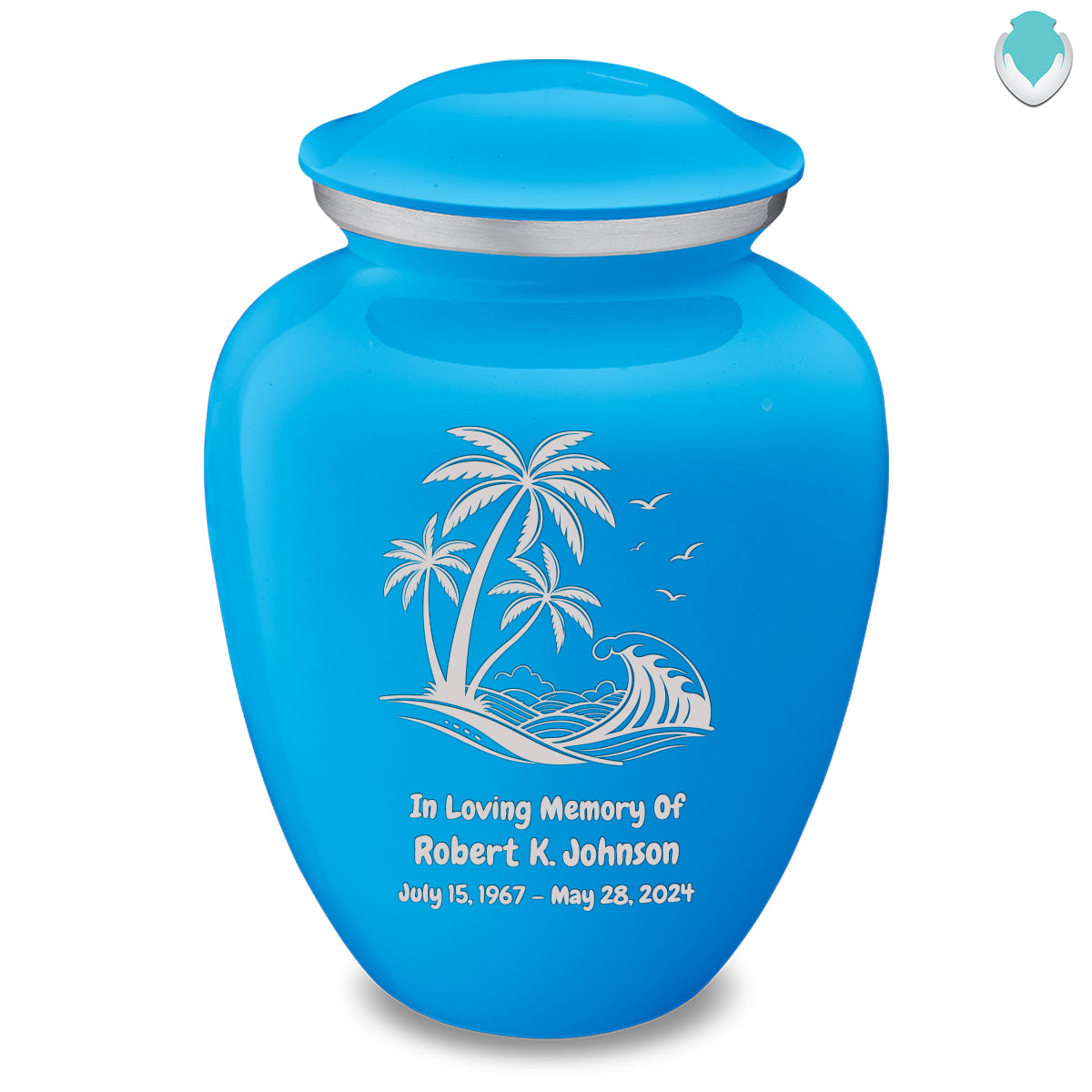 Adult Embrace Racing Blue Palm Beach Cremation Urn