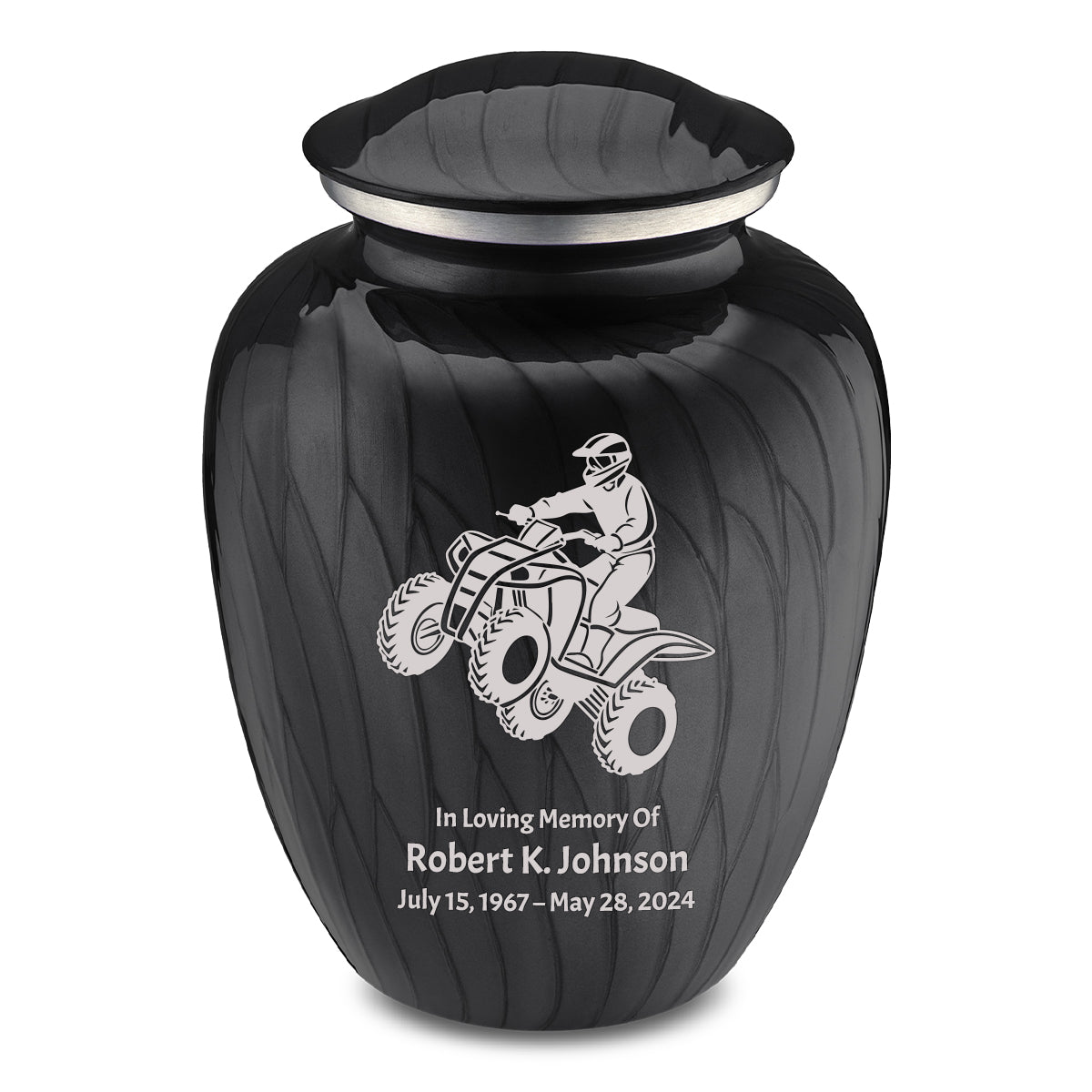 Adult Embrace Pearl Black ATV Cremation Urn