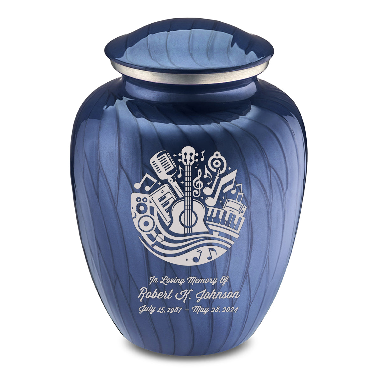 Adult Embrace Pearl Cobalt Blue Music Cremation Urn