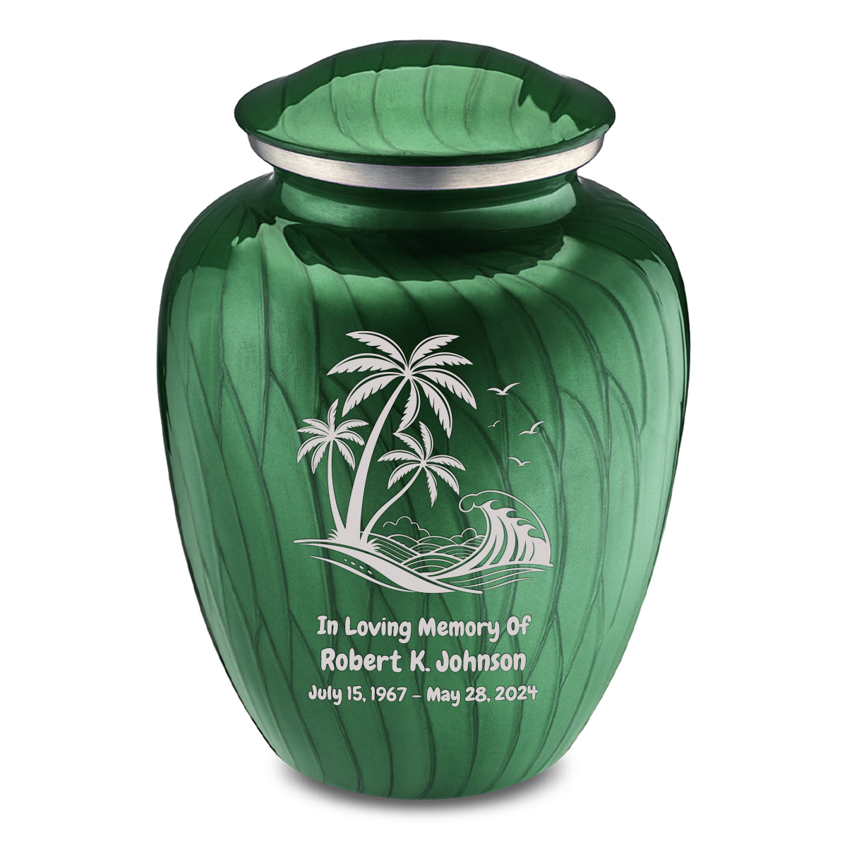 Adult Embrace Pearl Green Palm Beach Cremation Urn