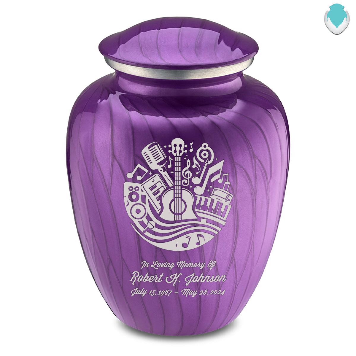 Adult Embrace Pearl Purple Music Cremation Urn