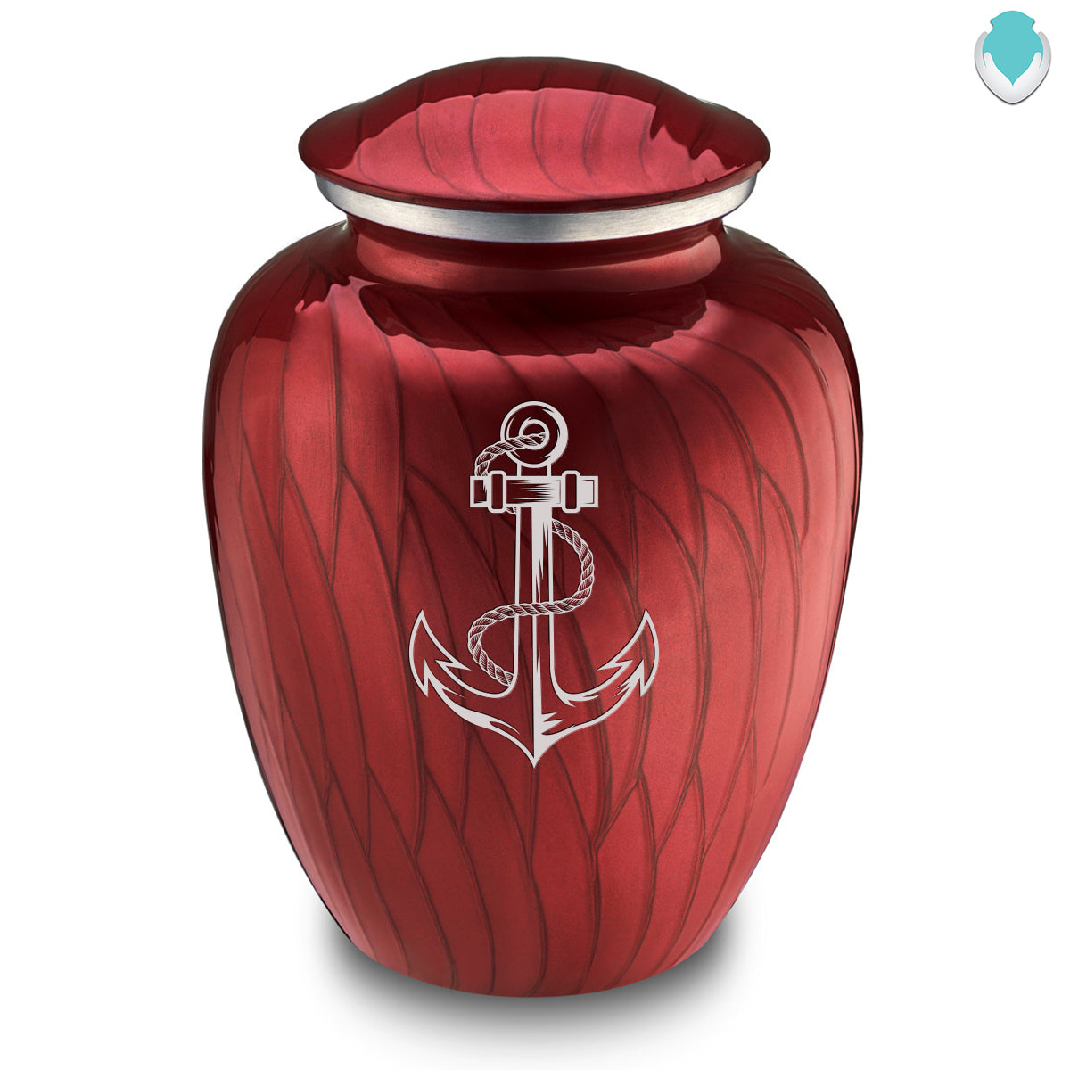 Adult Embrace Pearl Candy Red Anchor Cremation Urn