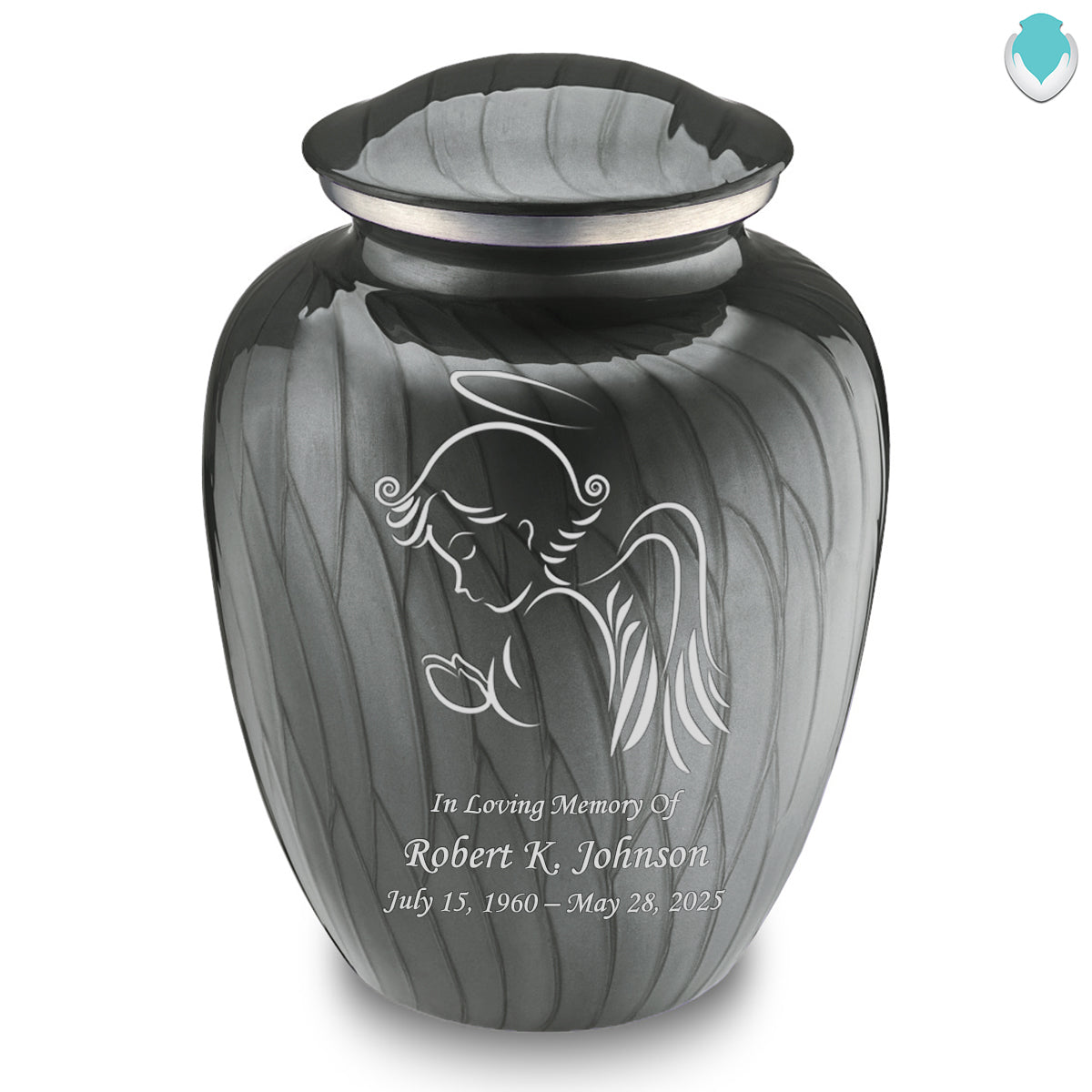 Adult Embrace Pearl Silver Angel Cremation Urn