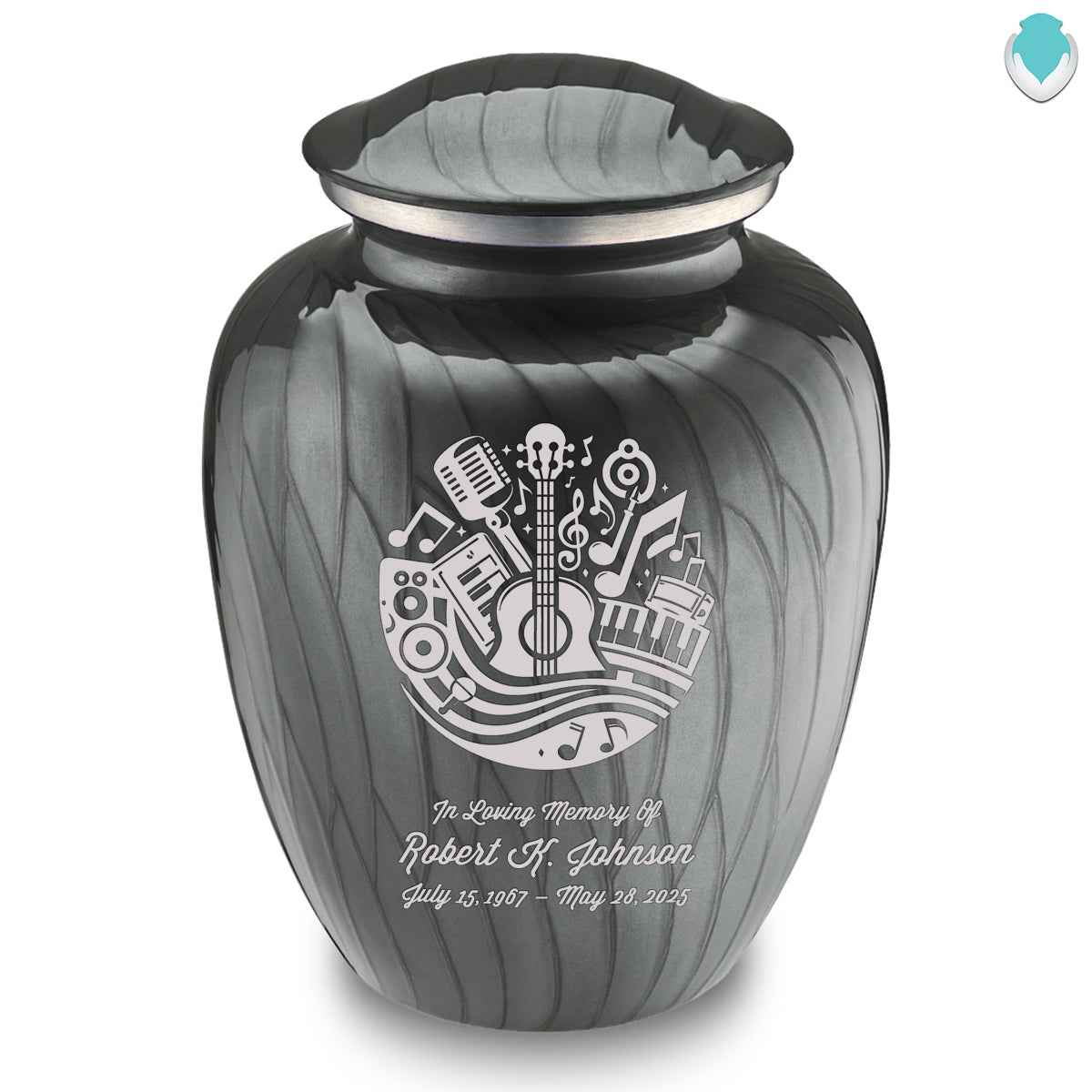 Adult Embrace Pearl Silver Music Cremation Urn