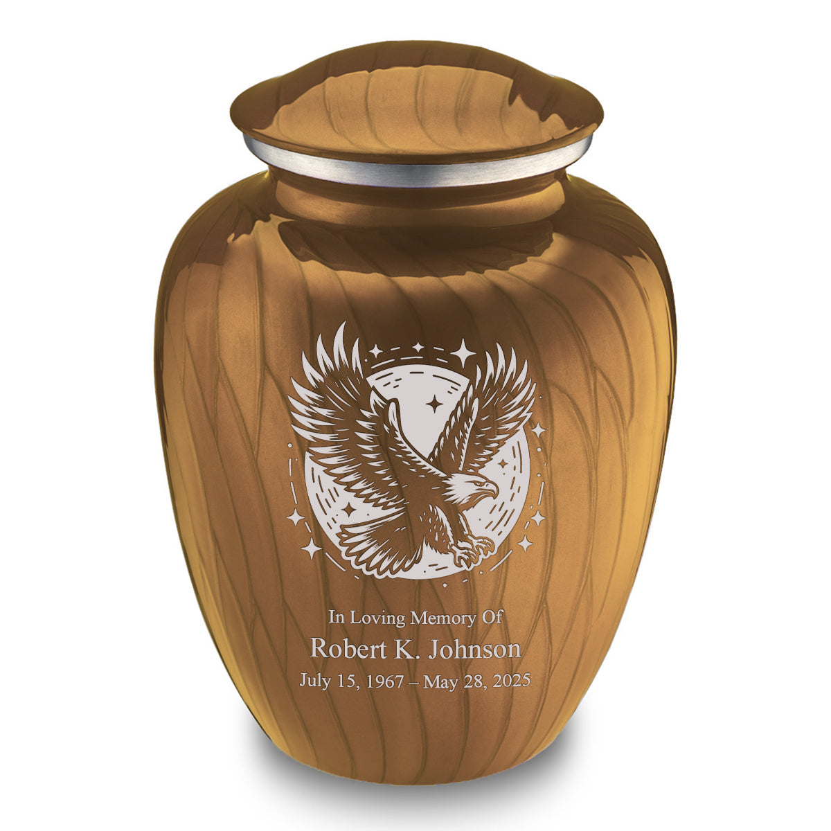 Adult Embrace Pearl Gold Flying Eagle Cremation Urn
