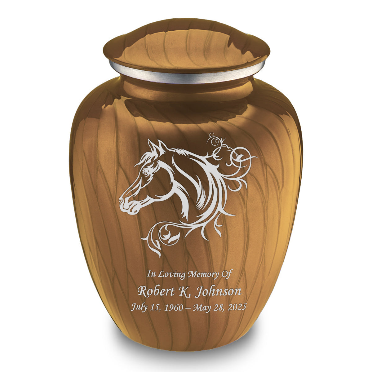 Adult Embrace Pearl Gold Horse Cremation Urn
