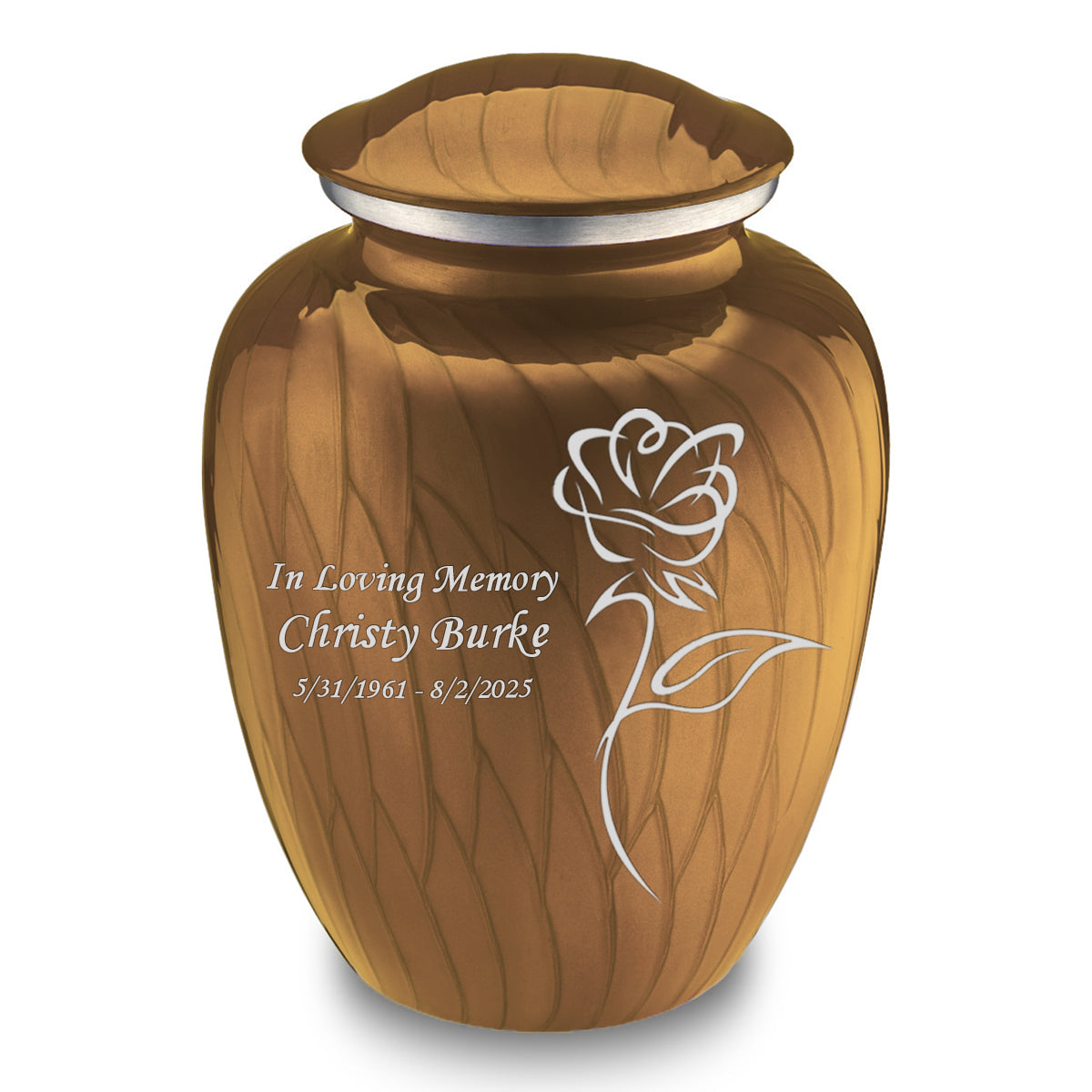 Adult Embrace Pearl Gold Rose Cremation Urn