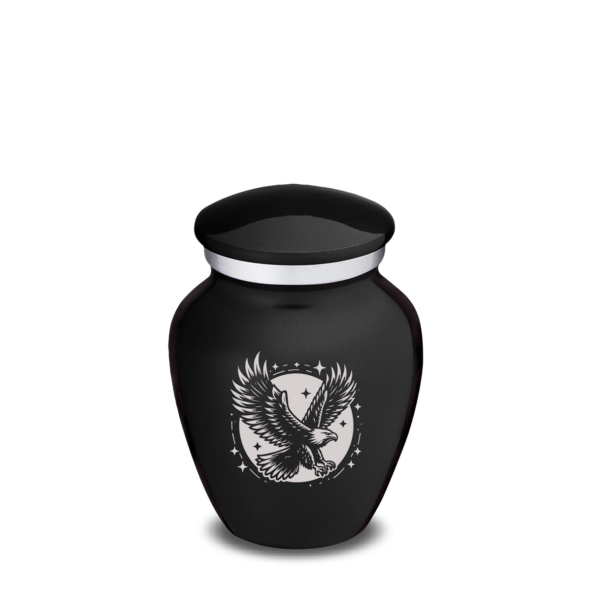 Keepsake Embrace Black Flying Eagle Cremation Urn