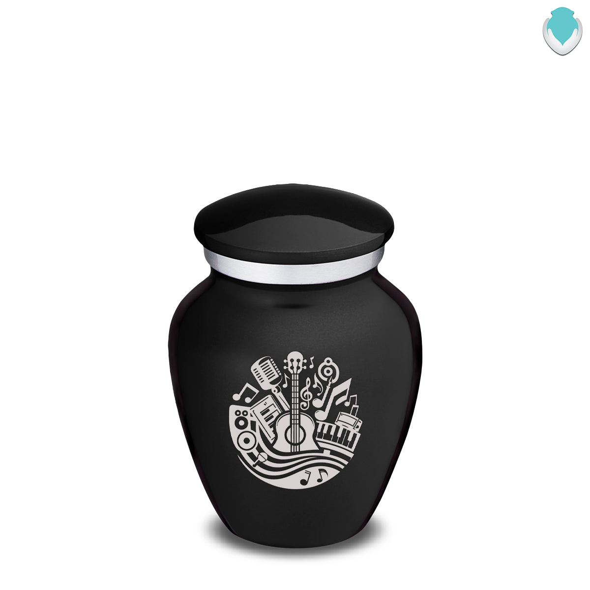 Keepsake Embrace Black Music Cremation Urn