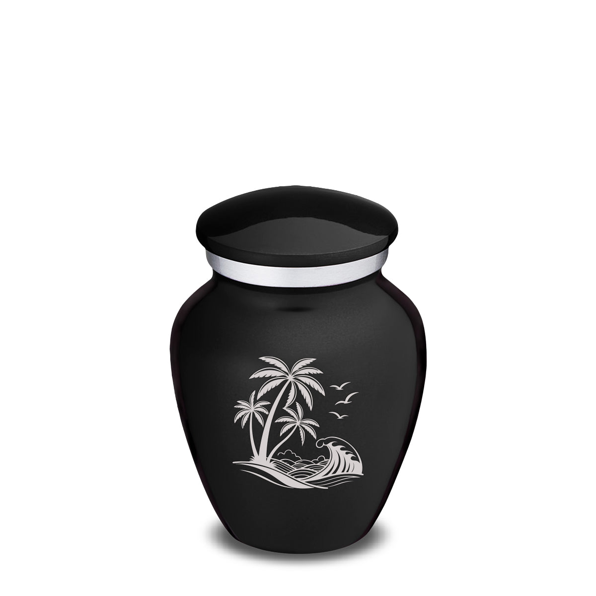 Keepsake Embrace Black Palm Beach Cremation Urn
