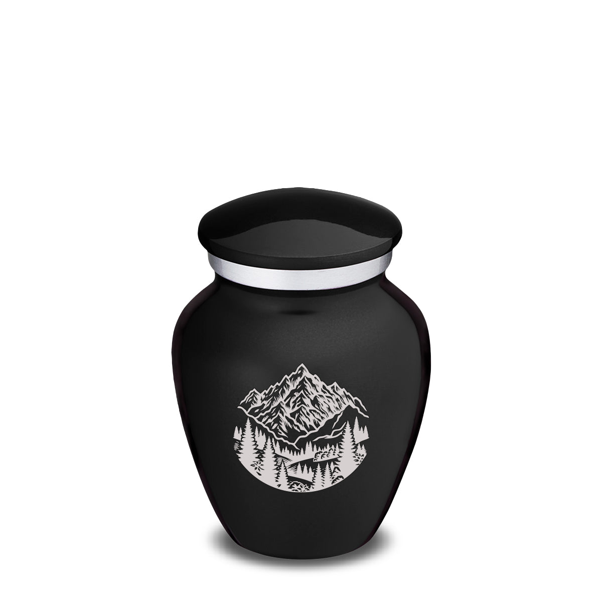 Keepsake Embrace Black Rocky Mountains Cremation Urn