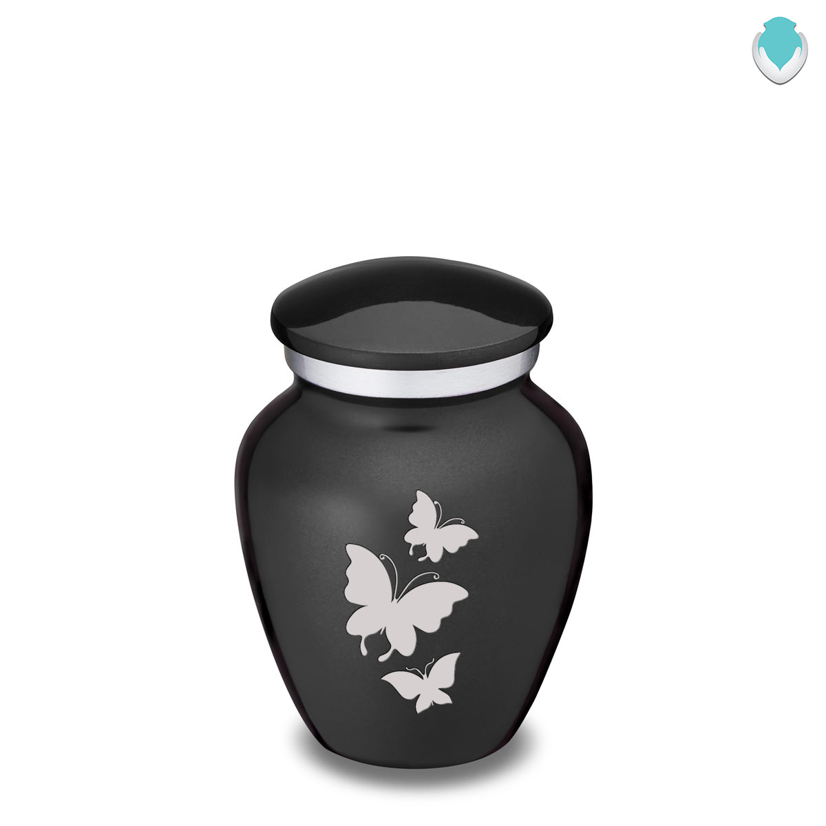 Keepsake Embrace Charcoal Butterflies Cremation Urn