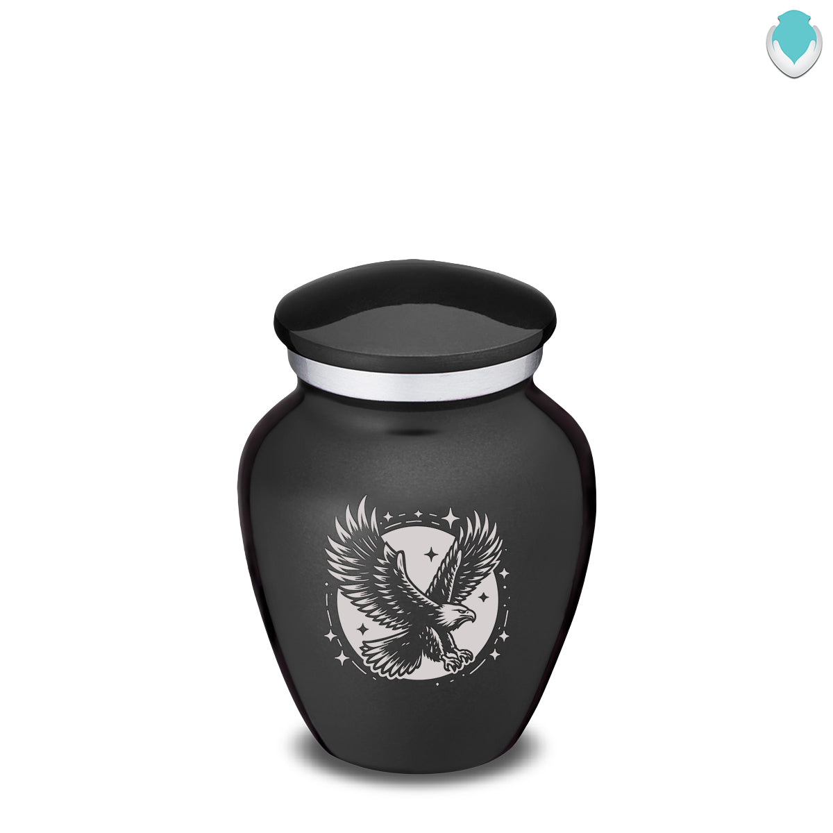 Keepsake Embrace Charcoal Black Flying Eagle Cremation Urn