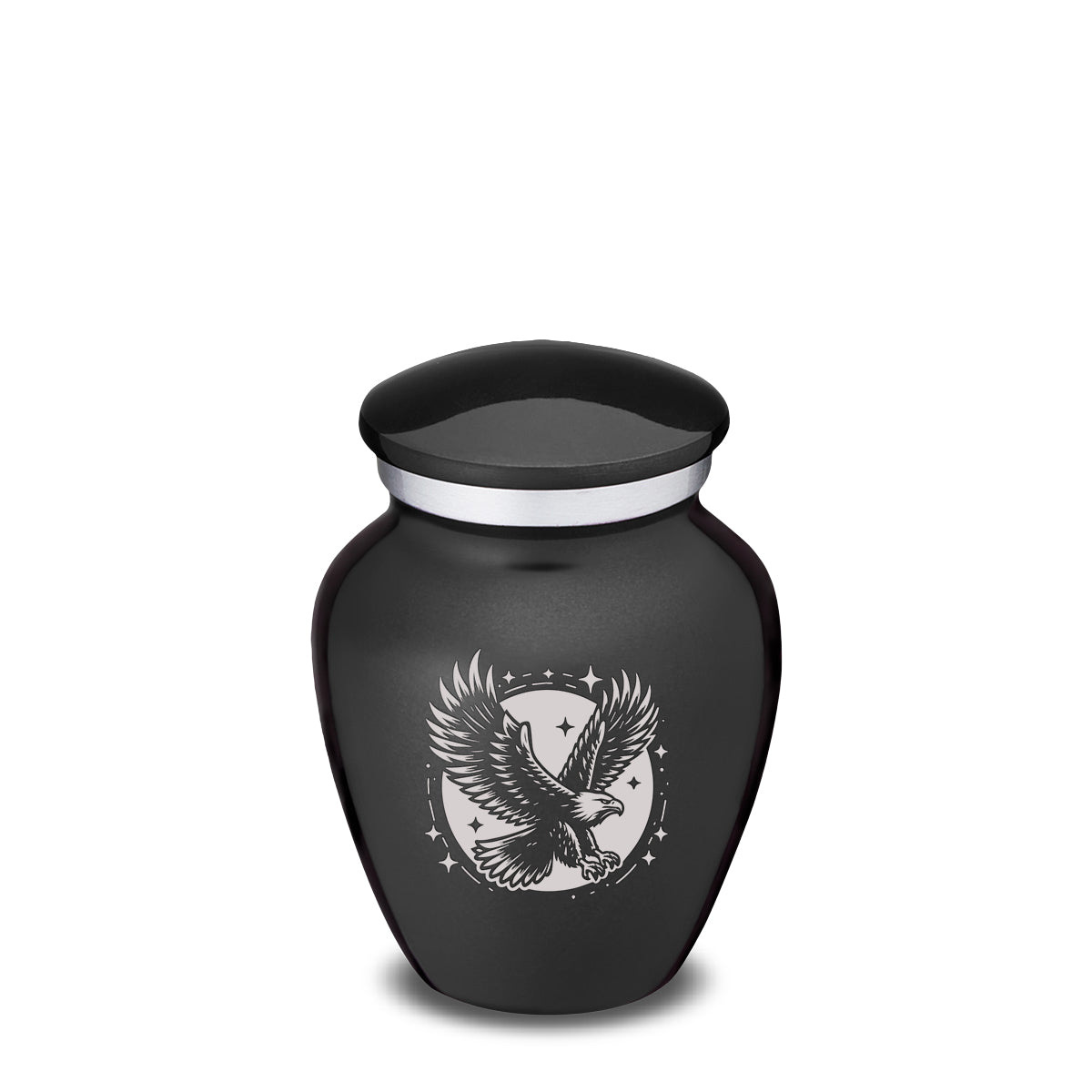 Keepsake Embrace Charcoal Black Flying Eagle Cremation Urn
