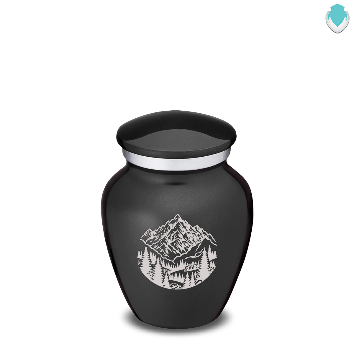 Keepsake Embrace Charcoal Black Rocky Mountains Cremation Urn