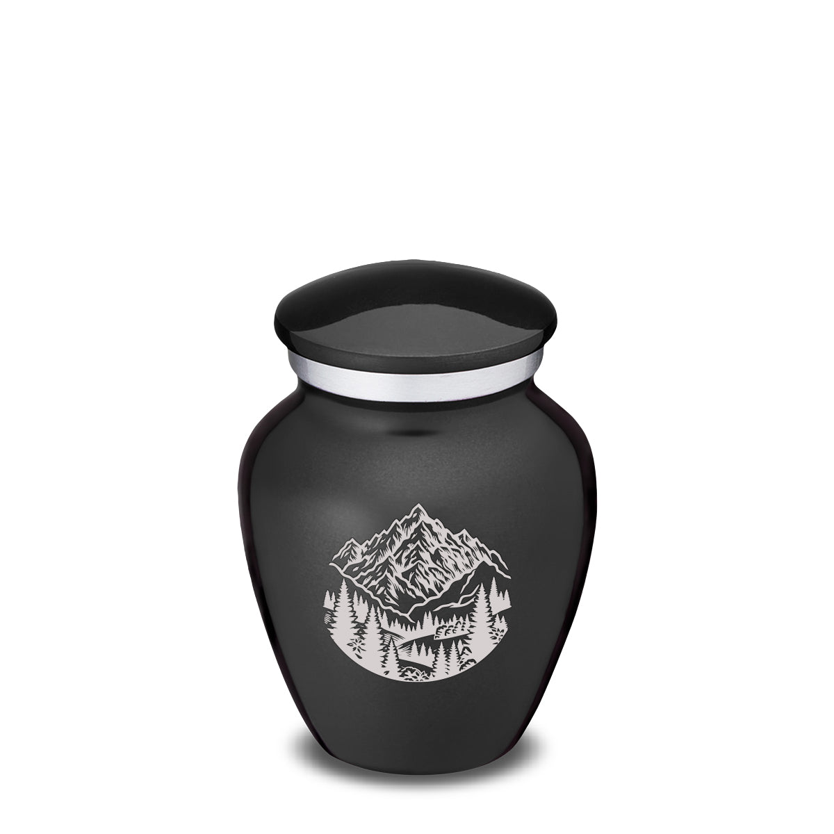 Keepsake Embrace Charcoal Black Rocky Mountains Cremation Urn