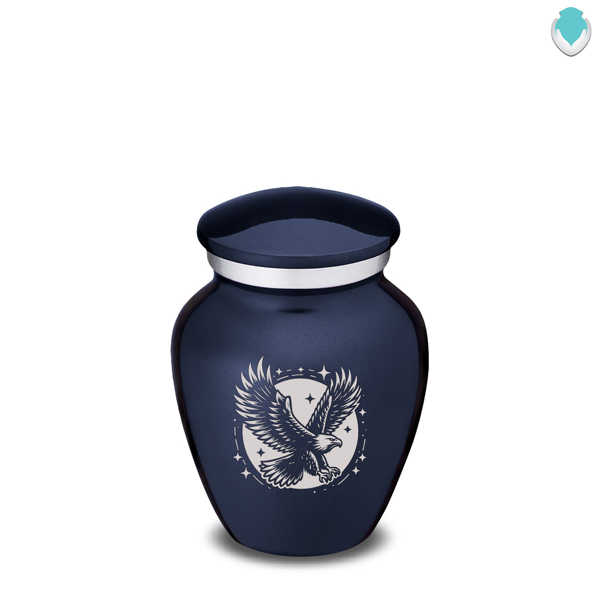 Keepsake Embrace Cobalt Blue Flying Eagle Cremation Urn