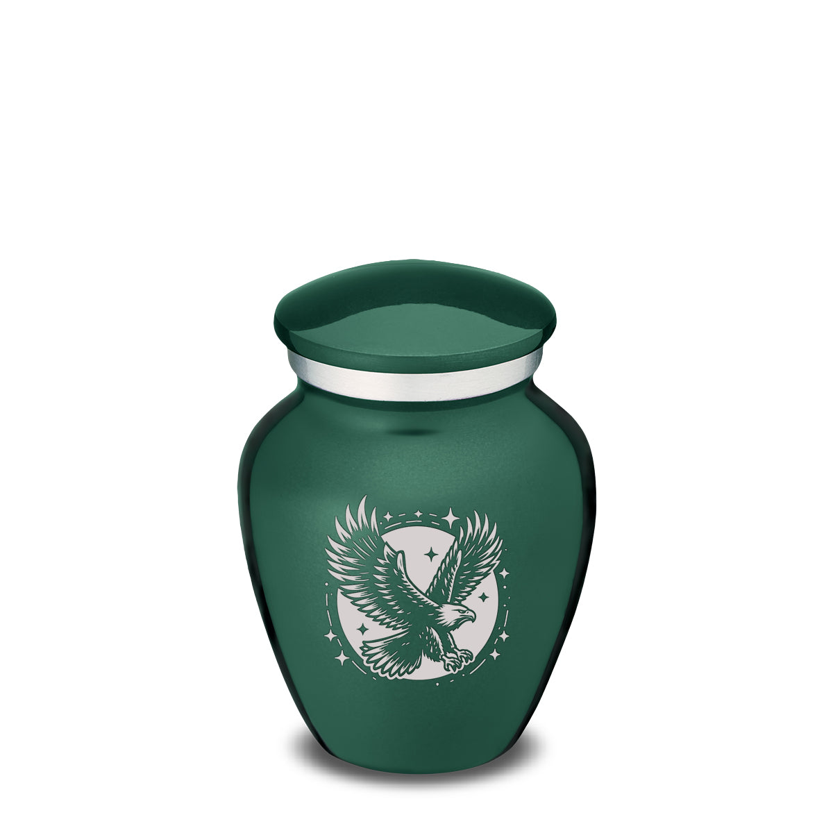 Keepsake Embrace Green Flying Eagle Cremation Urn