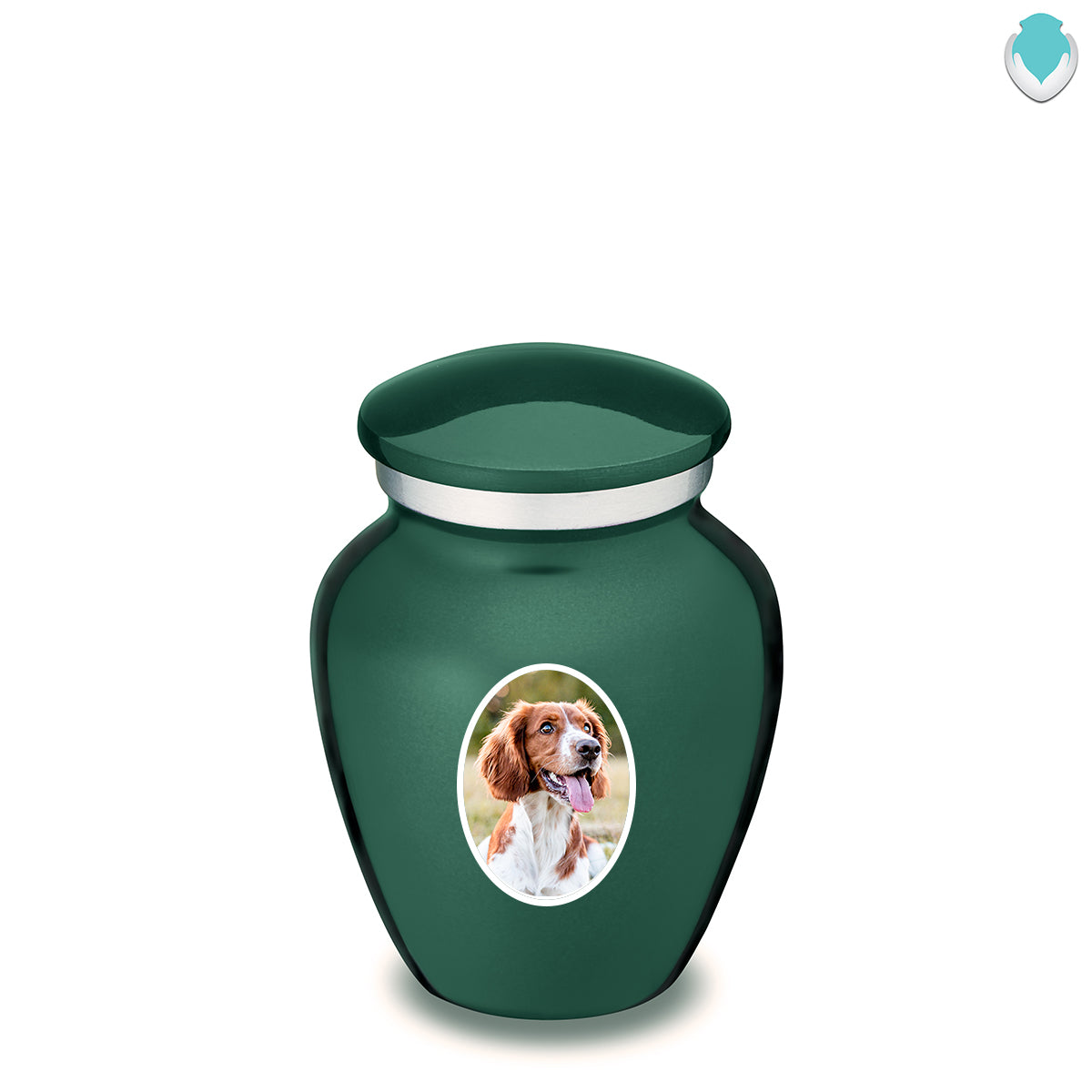 Keepsake Pet Embrace Green Portrait Cremation Urn