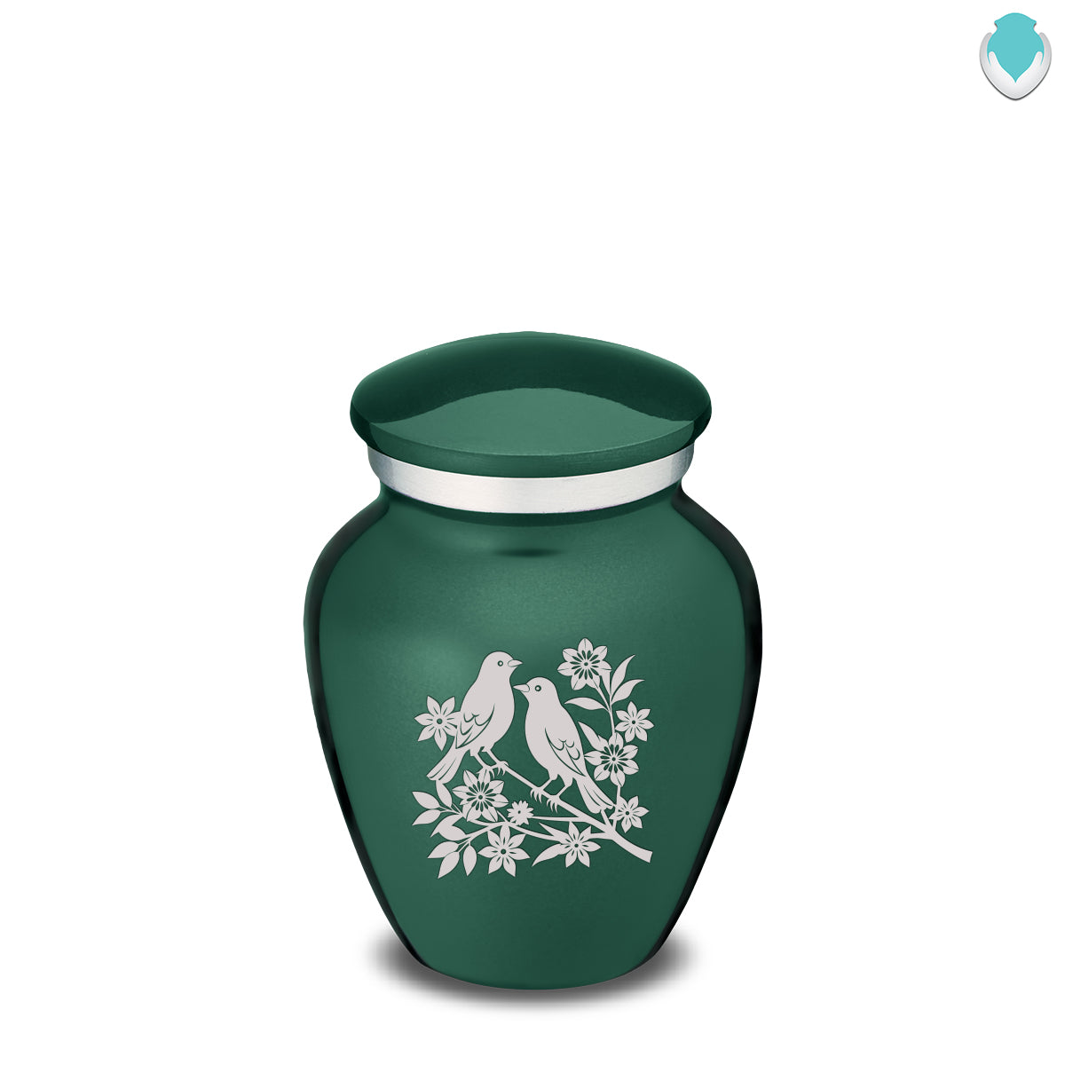 Keepsake Embrace Green Songbirds Cremation Urn