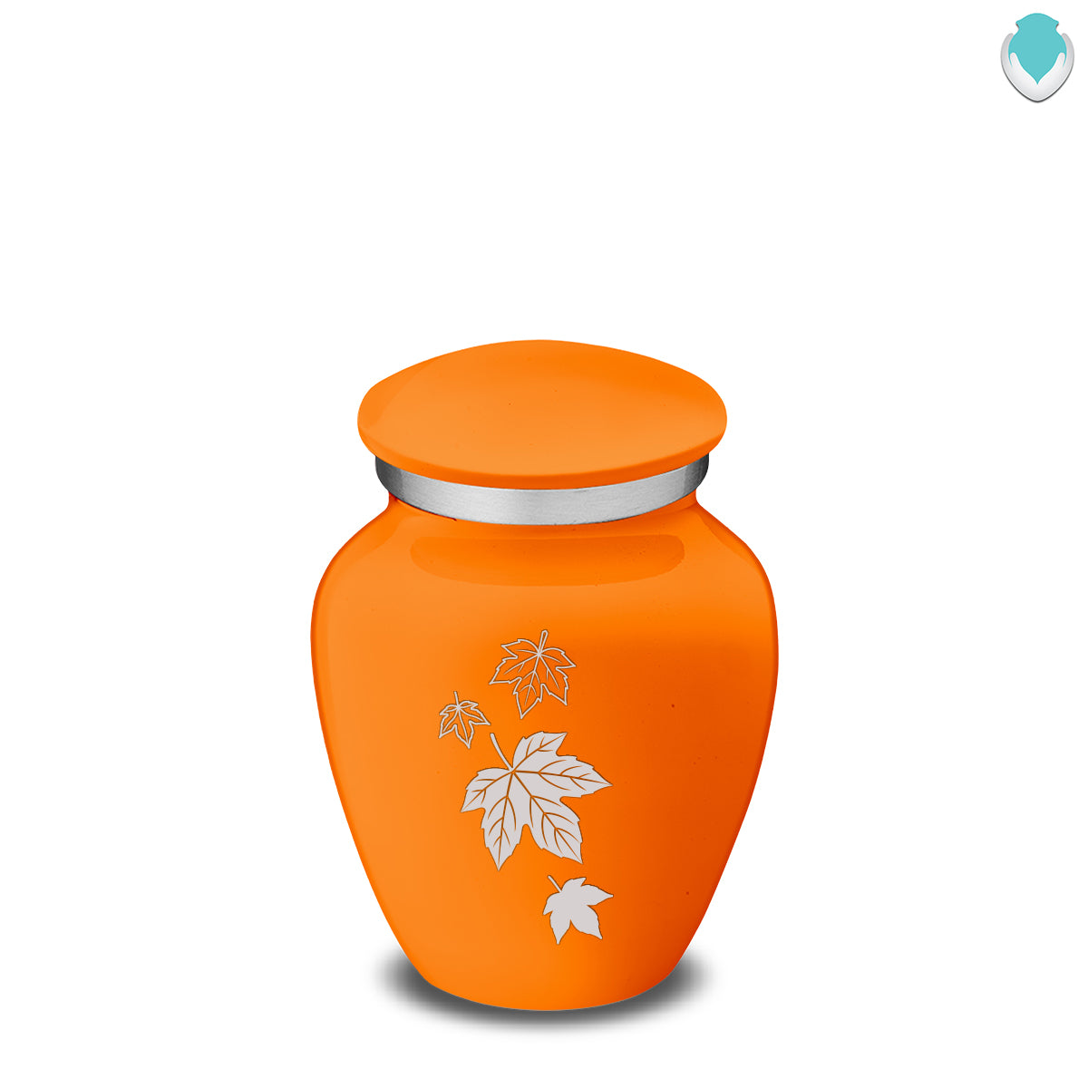 Keepsake Embrace Burnt Orange Falling Leaves Cremation Urn