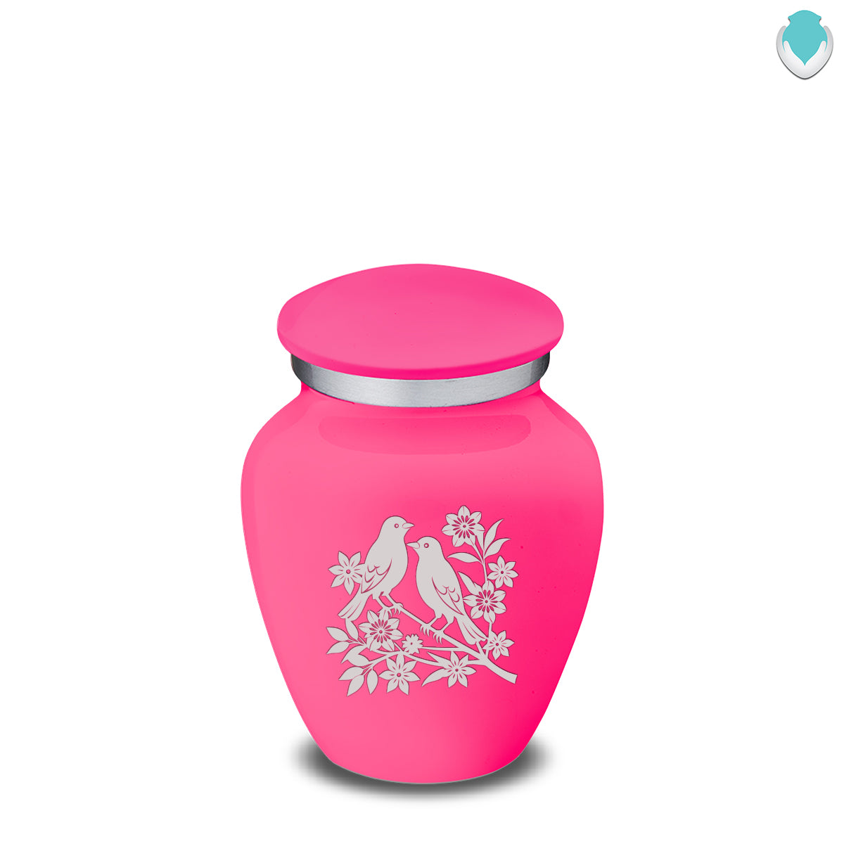 Keepsake Embrace Bright Pink Songbirds Cremation Urn