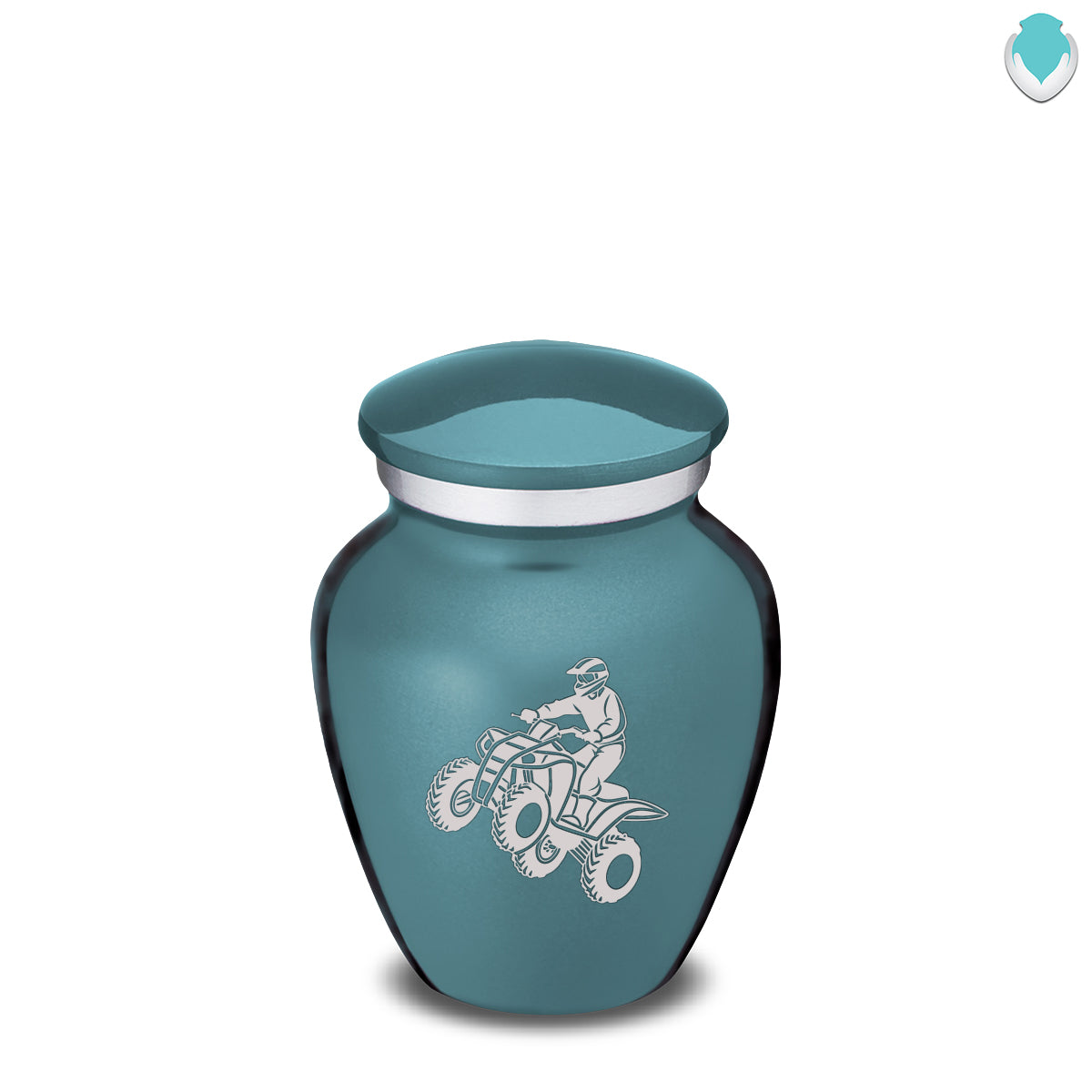 Keepsake Embrace Teal ATV Cremation Urn