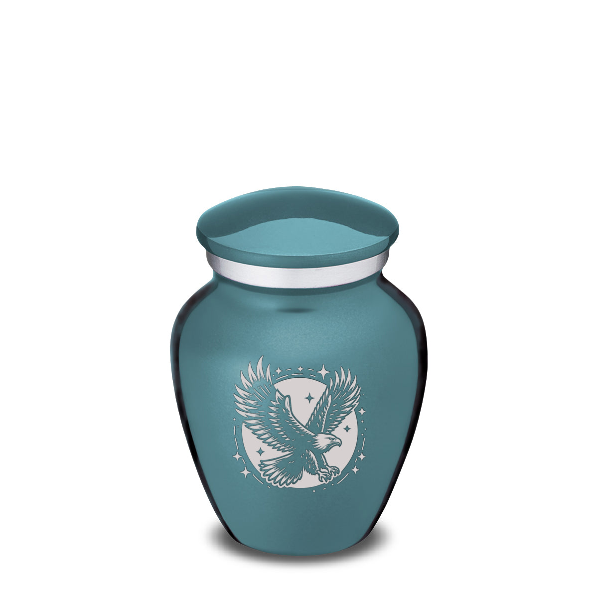 Keepsake Embrace Teal Flying Eagle Cremation Urn