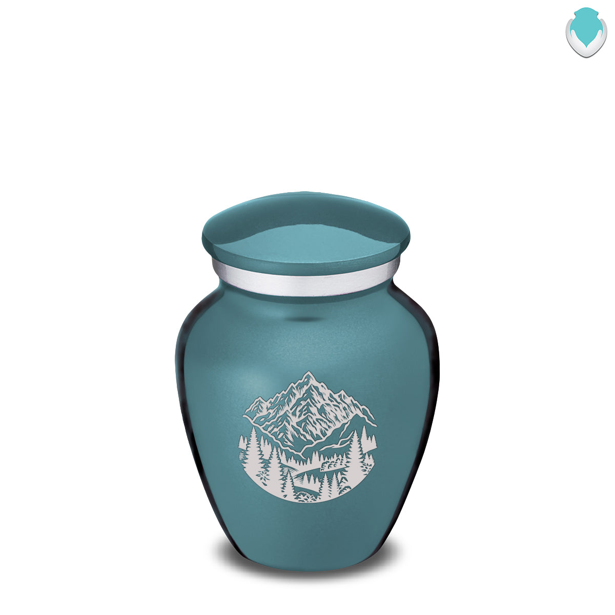 Keepsake Embrace Teal Rocky Mountains Cremation Urn