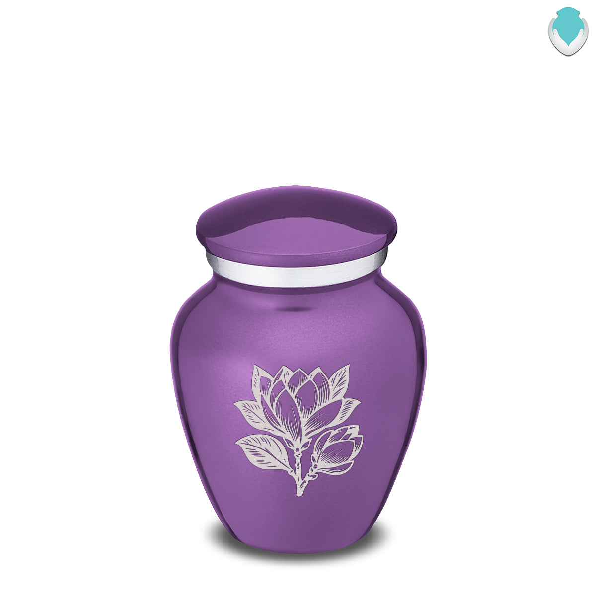 Keepsake Embrace Purple Magnolia Flower Cremation Urn