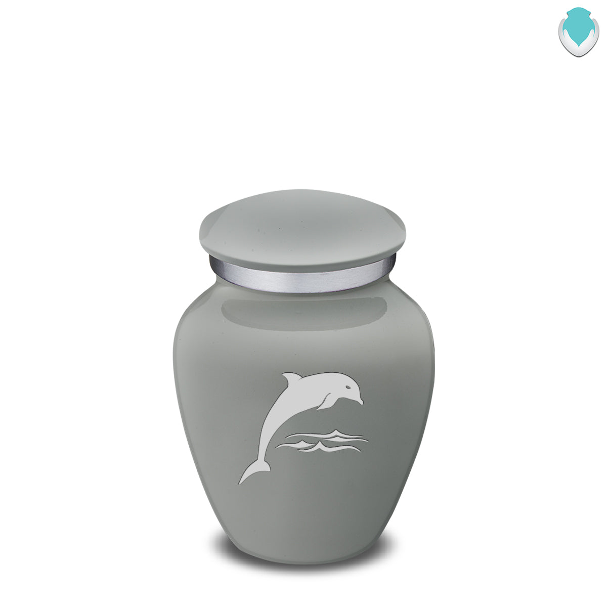 Keepsake Embrace Slate Grey Dolphin Cremation Urn