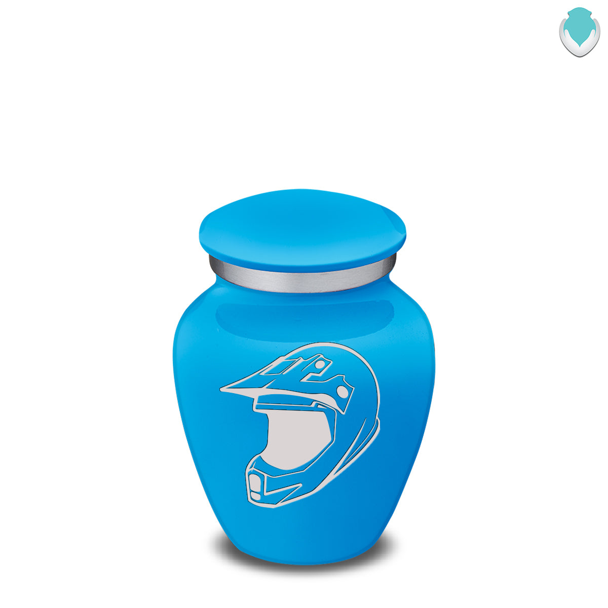 Keepsake Embrace Racing Blue Dirt Bike Cremation Urn
