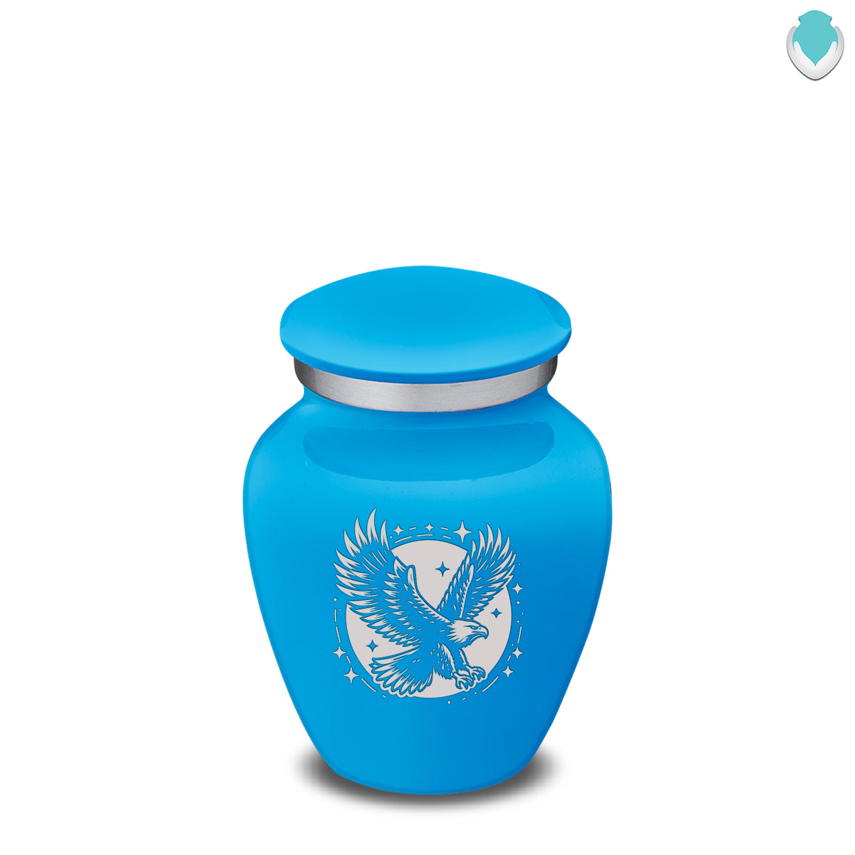 Keepsake Embrace Racing Blue Flying Eagle Cremation Urn