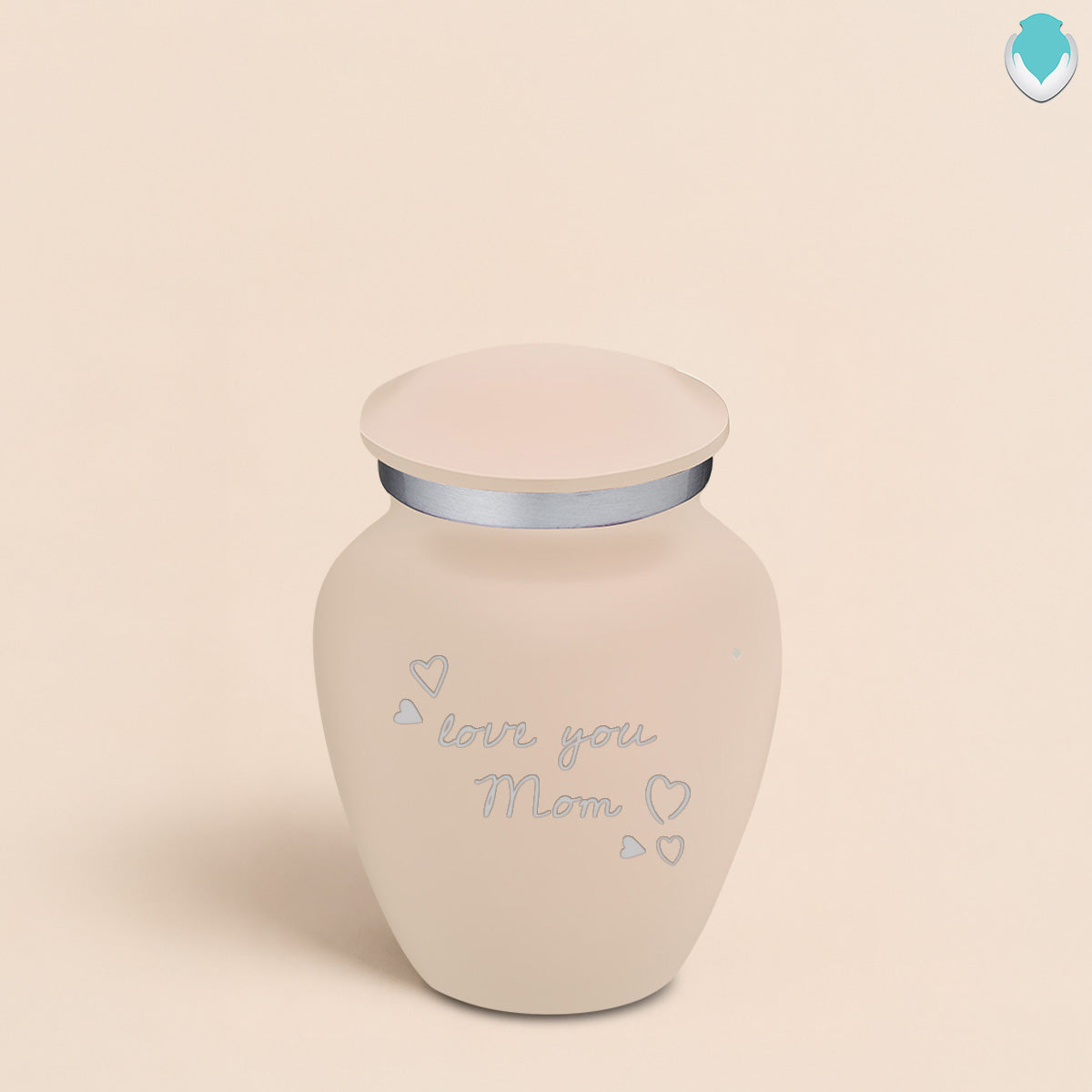 Keepsake Embrace Cream Handwritten Cremation Urn
