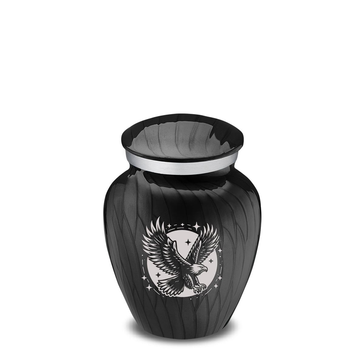 Keepsake Embrace Pearl Black Flying Eagle Cremation Urn