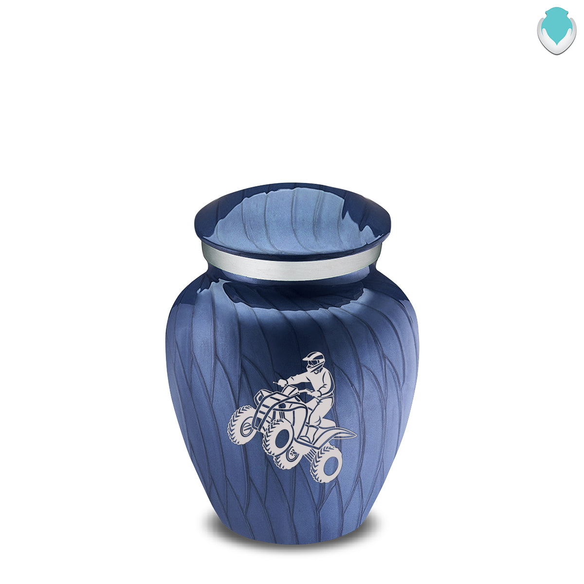 Keepsake Embrace Pearl Cobalt Blue ATV Cremation Urn