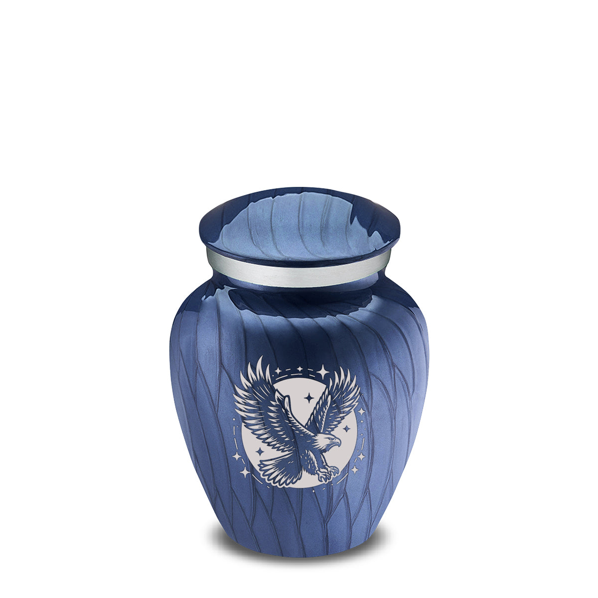 Keepsake Embrace Pearl Cobalt Blue Flying Eagle Cremation Urn