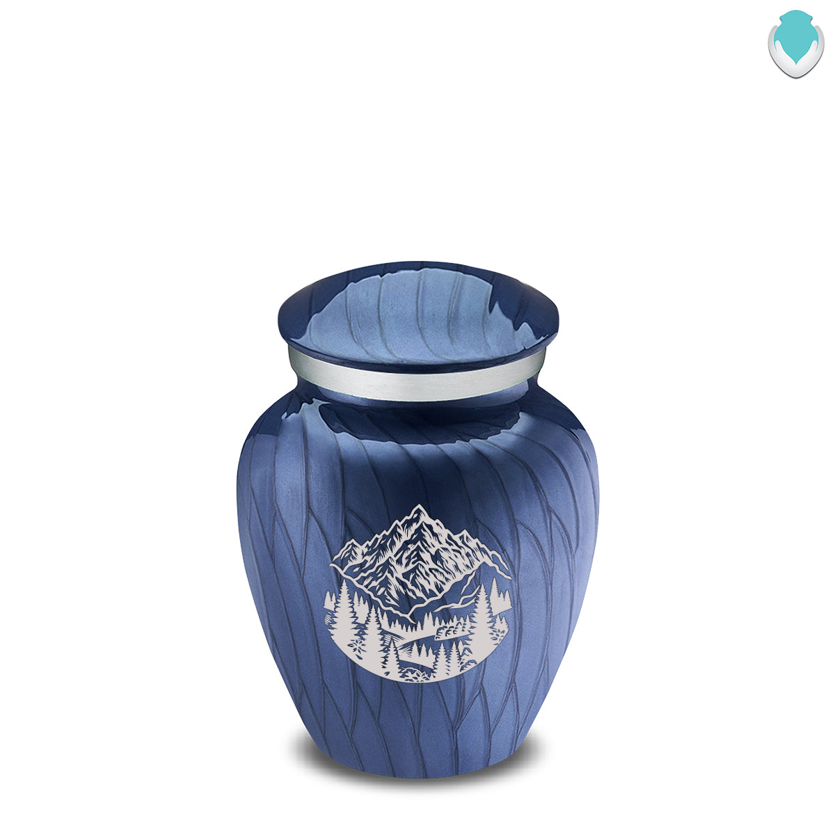 Keepsake Embrace Pearl Cobalt Blue Rocky Mountains Cremation Urn
