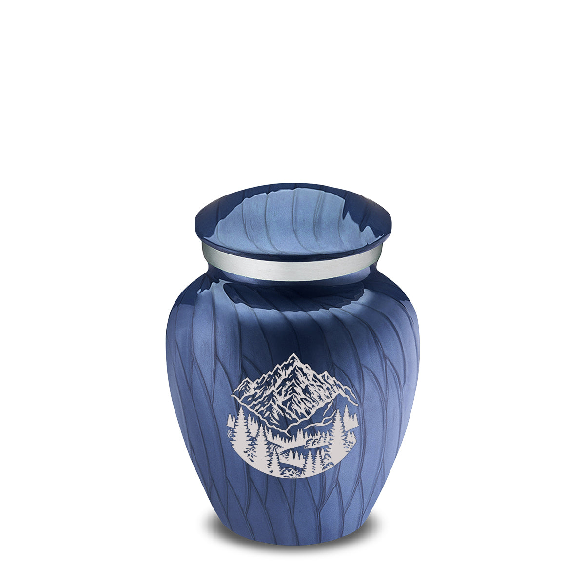 Keepsake Embrace Pearl Cobalt Blue Rocky Mountains Cremation Urn