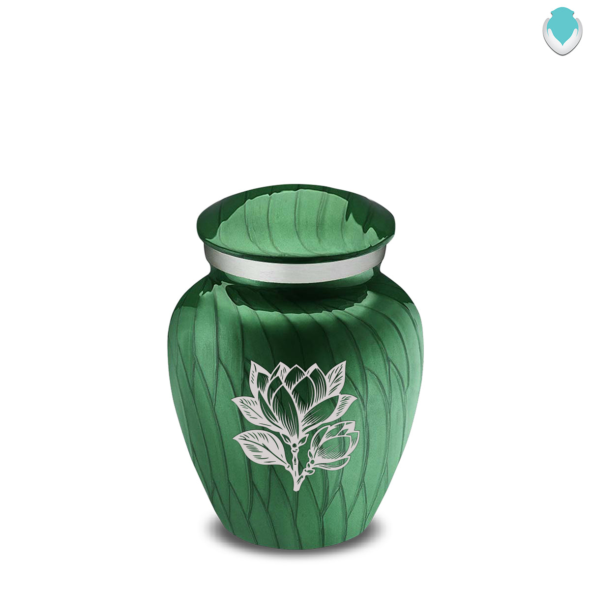 Keepsake Embrace Pearl Green Magnolia Flower Cremation Urn