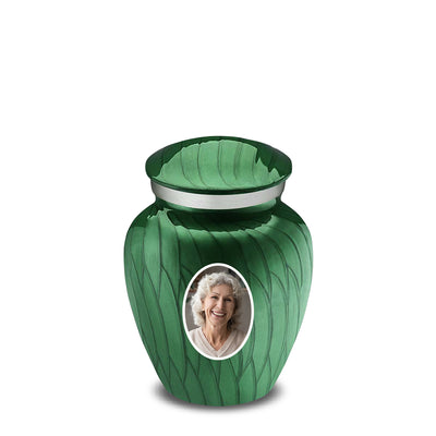 Keepsake Embrace Pearl Green Portrait Cremation Urn
