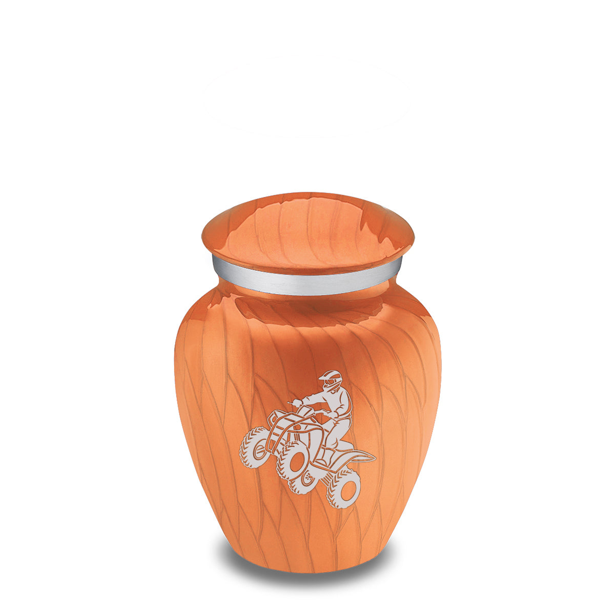 Keepsake Embrace Pearl Orange ATV Cremation Urn