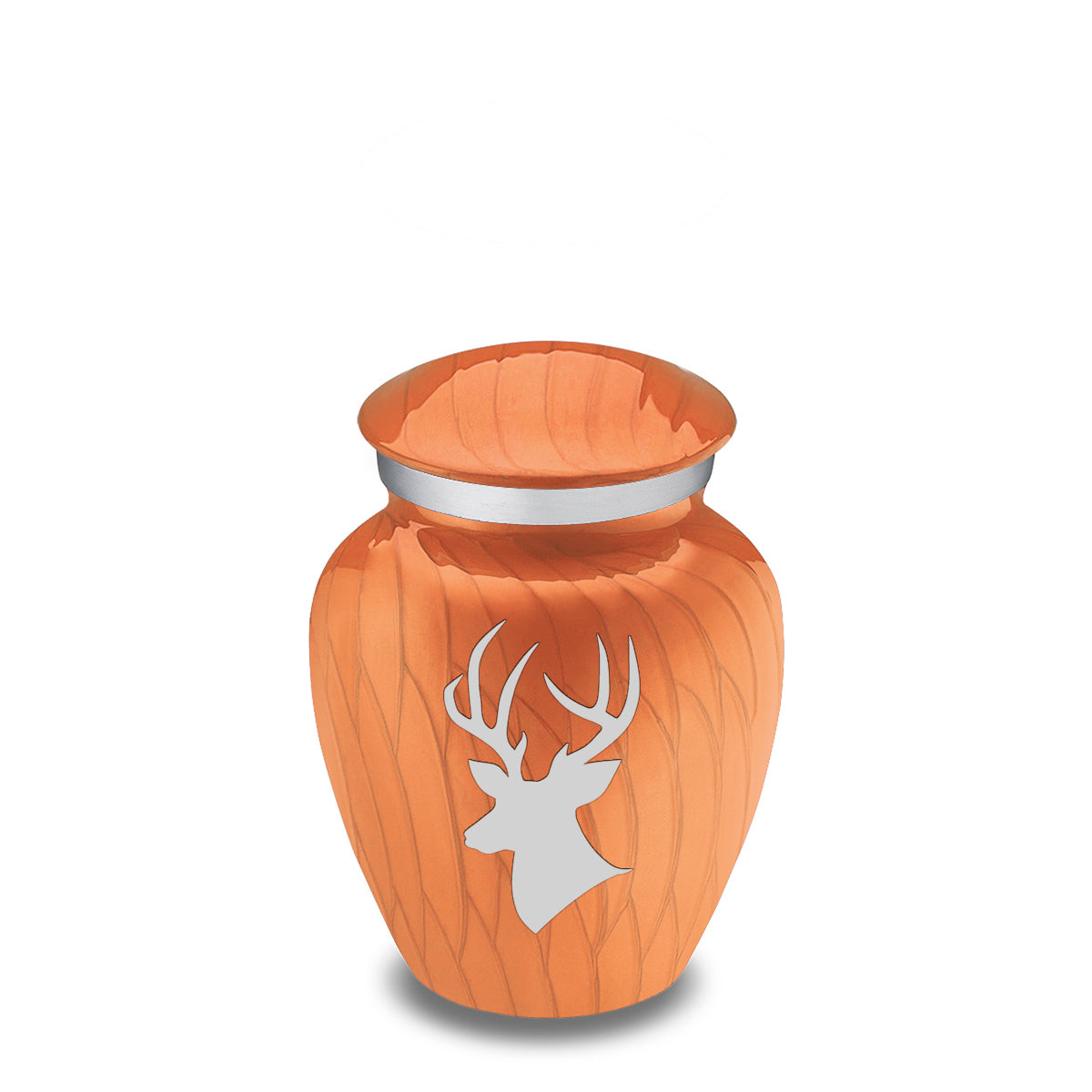 Keepsake Embrace Pearl Orange Deer Cremation Urn